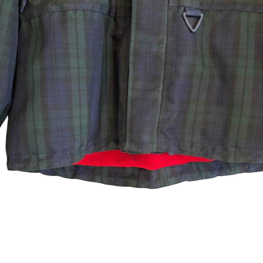 Vintage Y2K Tommy Hilfiger Plaid Hooded Jacket Preppy Sport Sz Large - Picture 11 of 16
